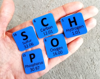 Periodic table of elements NONMETALS waterproof vinyl laptop stickers science gifts