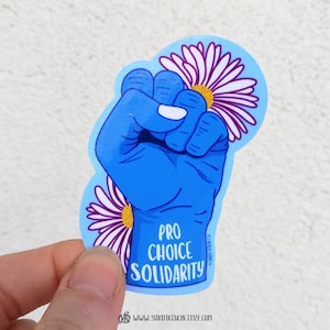 Sticker pour ordinateur portable en vinyle solidaire, choix pro féministe politique, sticker imperméable à l'eau