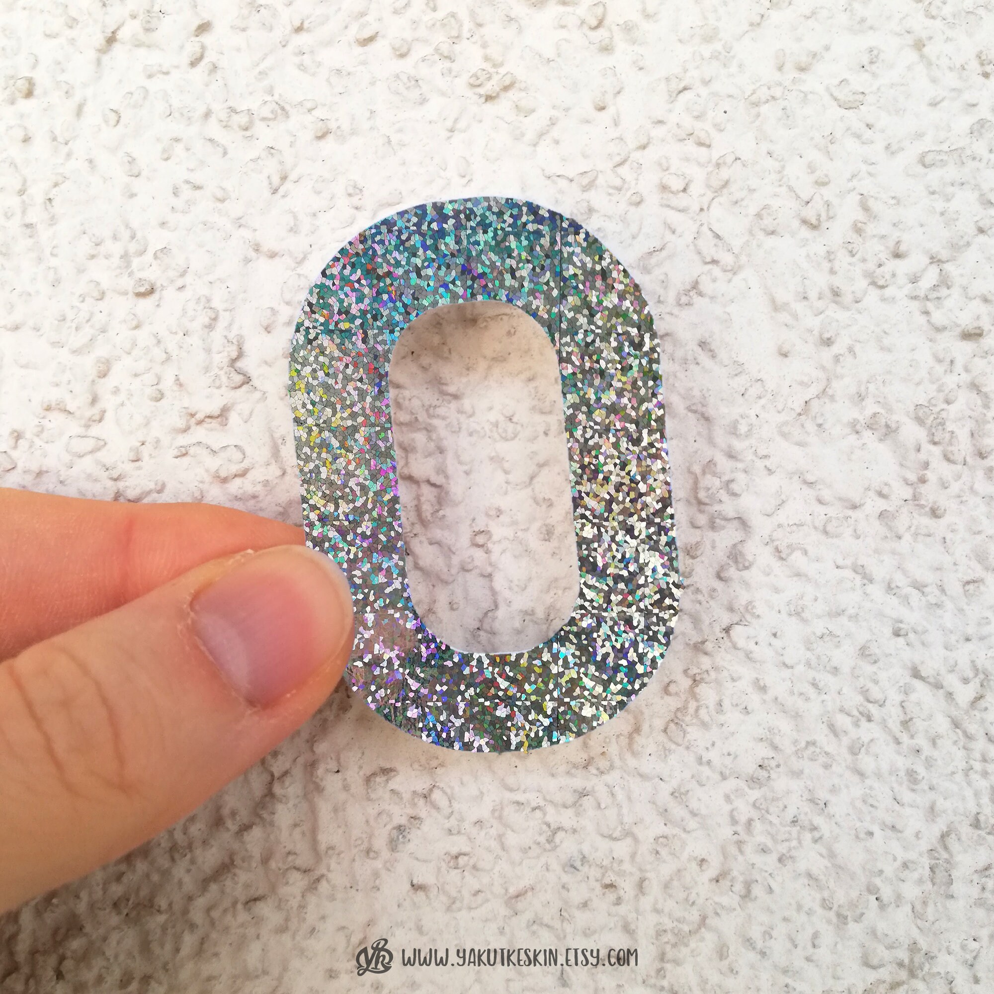 Letter O Holographic Glitter Waterproof Vinyl Sticker Laptop Etsy