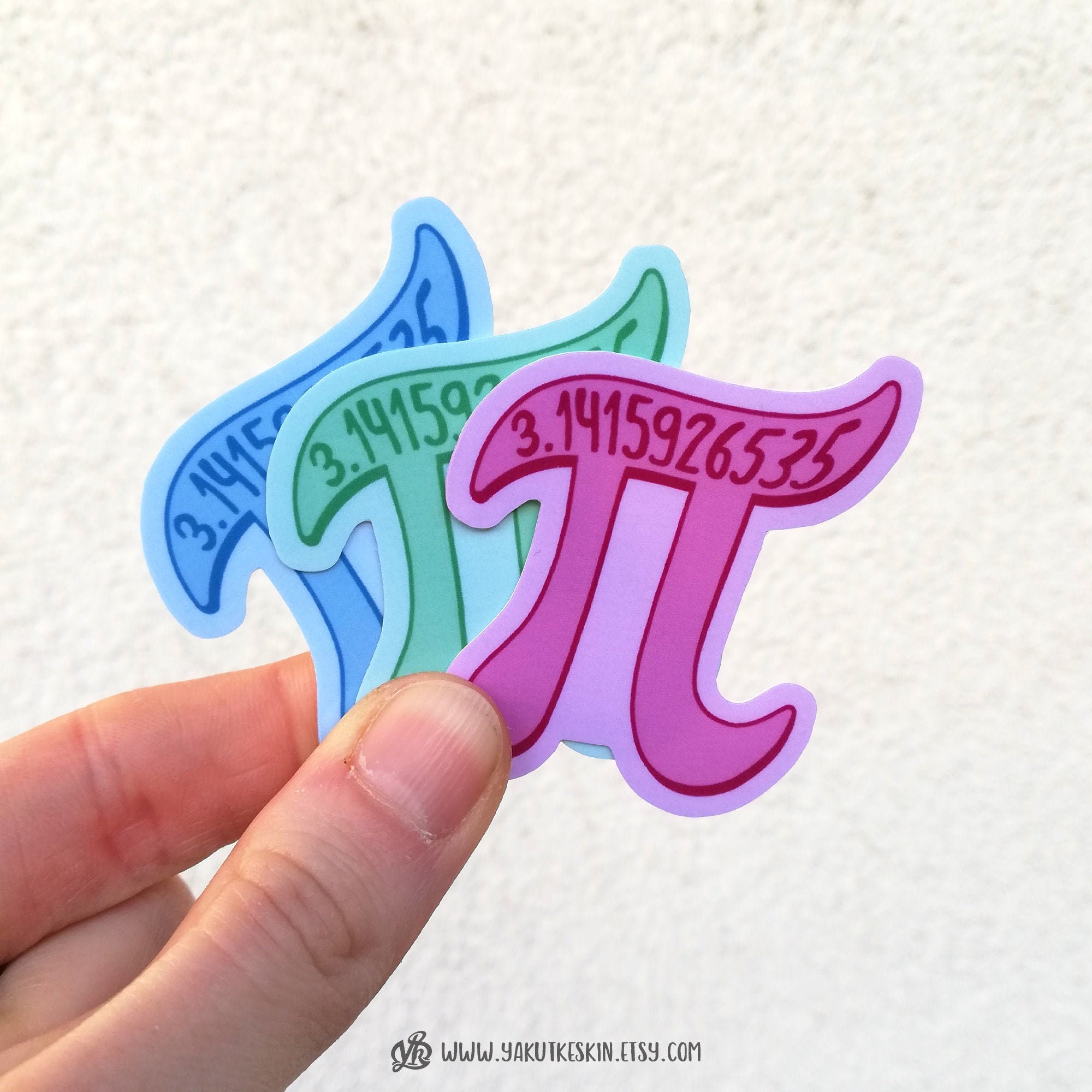 Vinyl Pi Stickers for a Math Rat