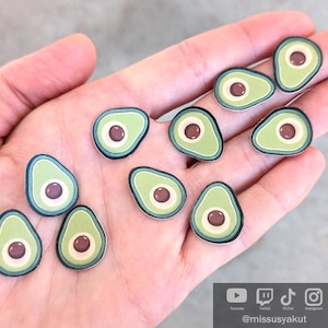 Paquete de 10 mini pegatinas impermeables de aguacate, pegatinas de vinilo para portátil, nutrición para una dieta saludable sin gluten, control de peso, calcomanía para botella de agua