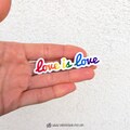 LGBTQ love is love sticker, rainbow pride waterproof vinyl cute decal