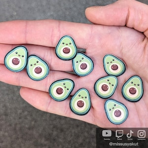Lot de 10 MINI autocollants Kawaii avocat en vinyle imperméable pour ordinateur portable, nutrition pour un régime sain sans gluten, gestion du poids, bouteille d'eau