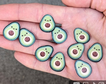 10 MINI Kawaii Avocado sticker pack waterproof vinyl laptop sticker, nutrition for healthy gluten free diet, weight management, water bottle