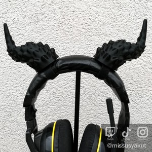 Dragon HORNS for Headphones and Headsets, Cosplay Demon horns gaming accessories, goth devil horns gamer gifts, LARP Gaming Streaming Prop