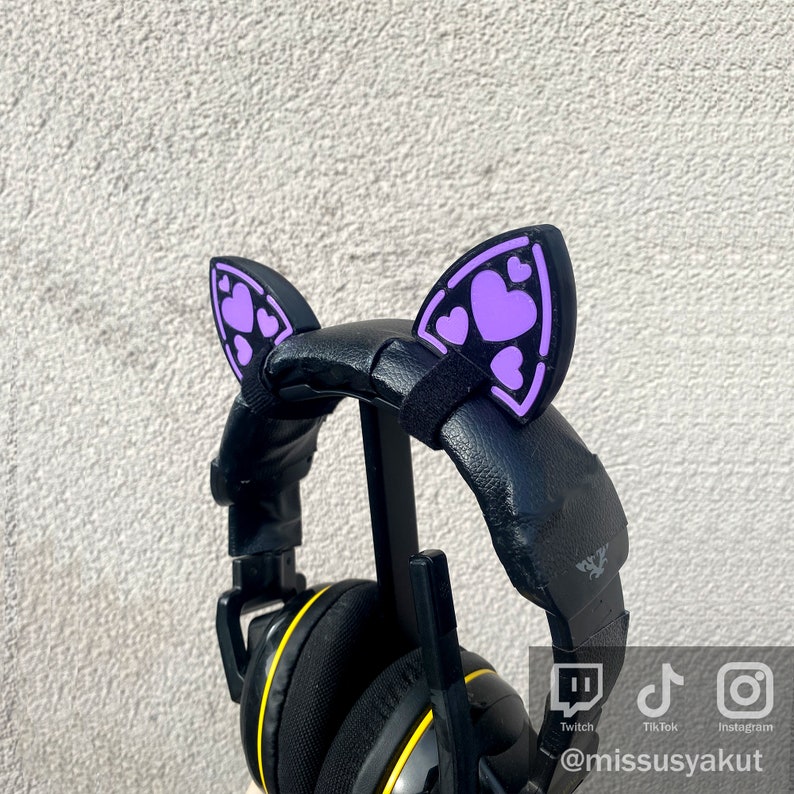 Anime Cat Heart Ears for Headsets Headphone Attachment Kawaii Etsy