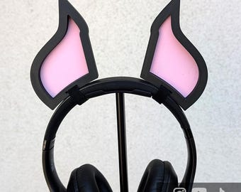 Söta gotiska fladdermusöron för headset och hörlurar, cosplay-gamerheadsettillbehör, gotisk chic streamer-stil kostymgåva