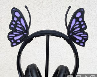 Butterfly Wings attachment for Headsets and Headphones, Fairycore Cosplay Gamer Accessories, Fantasy aesthetic streamer style costume gift