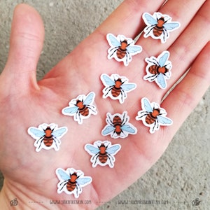 10 Mini Bienen Aufkleber speichern die Bienen wasserdichte Vinyl Laptop Aufkleber Wasserflasche Abziehbild Scrapbook Album