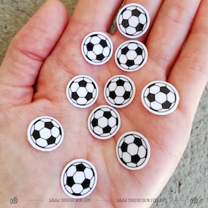 10 MINI Fußball Aufkleber, wasserdichte Vinyl-Laptop-Aufkleber Wasserflasche Aufkleber