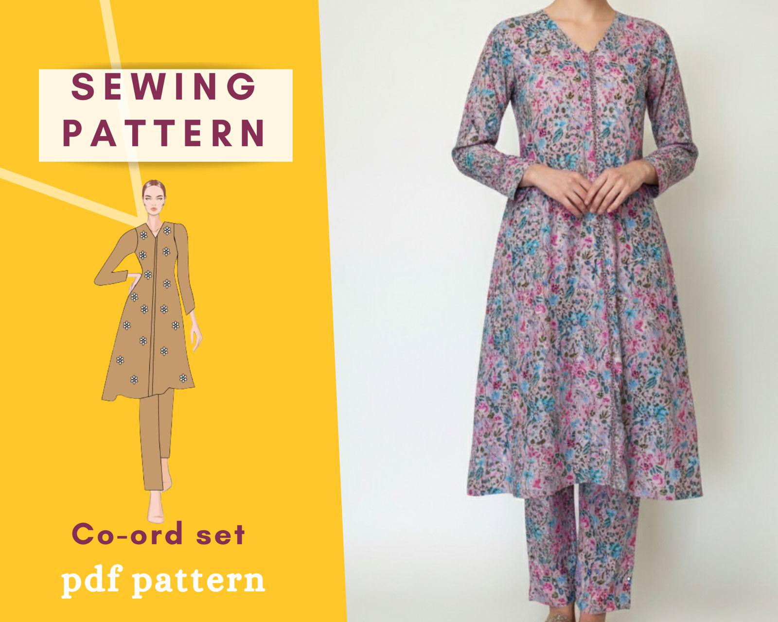 Co-ord Set Sewing Pattern: Women's A-line Dress With Pants (XS-XXXXL ...