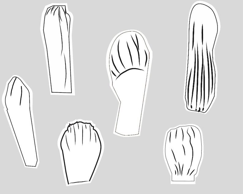 Puffed Sleeves Pattern Pack Romantic Balloon and Five Different Style