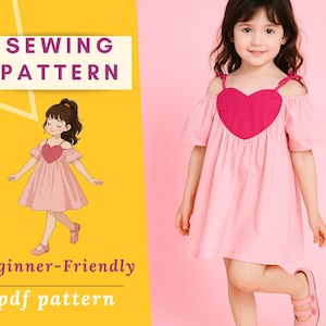 Kids Dress Sewing Pattern, Linen Dress Pattern, Summer Dress for Girls PDF Sewing Pattern, Baby Dress Pattern