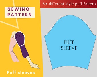 Puffed Sleeves Pattern Pack. Romantic Balloon And Five Different Style Puff Sleeves | 5 SIZES | PDF Sewing pattern