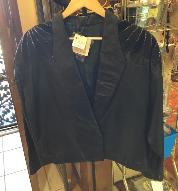 Vintage Black Leather Jacket