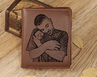 Handmade Engraved Wallet - Personalized Mens Wallet - Custom Wallet Gift For Him - Leather Wallet Anniversary Gifts for Men Christmas Gifts
