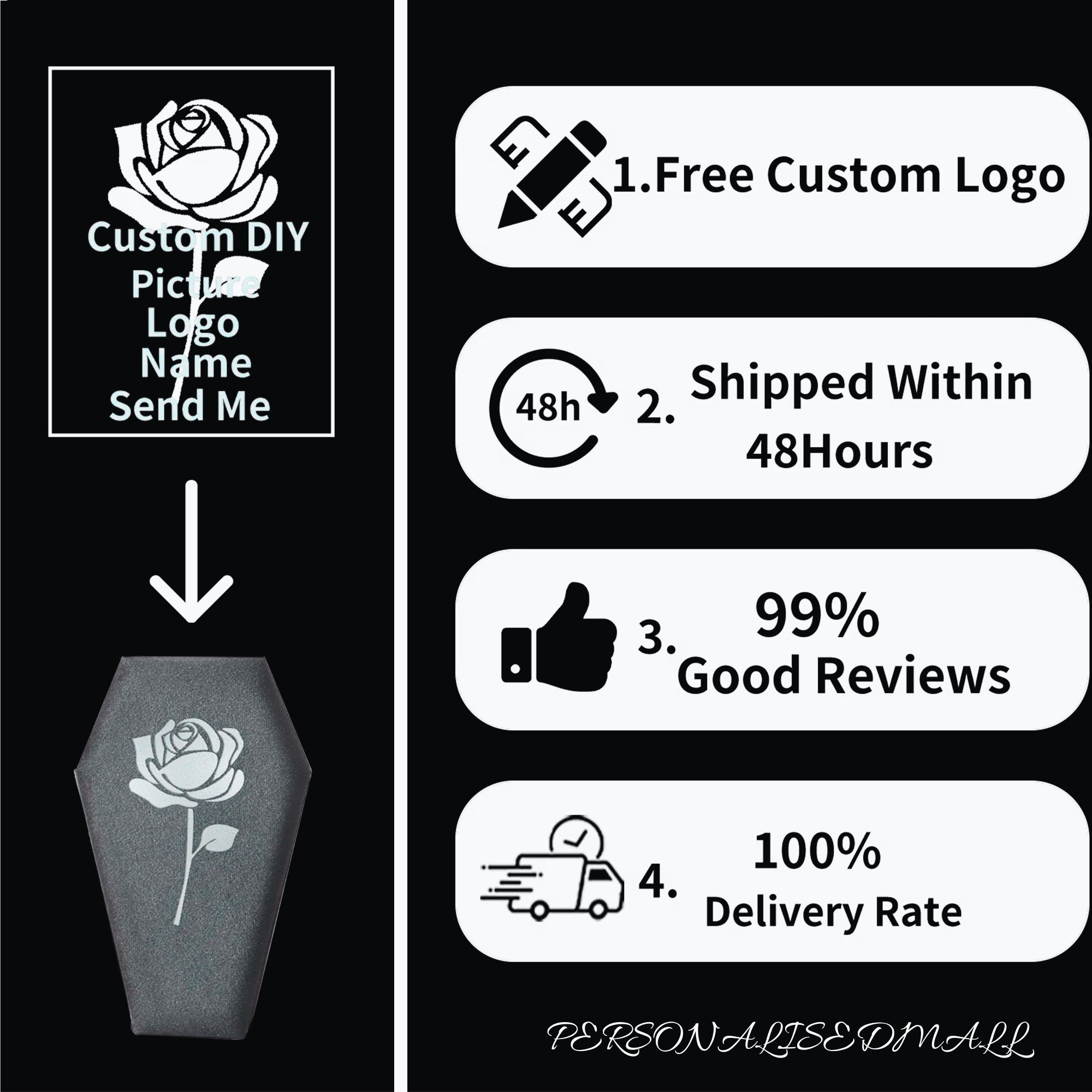 Handmade Personalized Coffin Jewelry Box- Gothic Bridesmaid Gifts Jewelry Box-Custom Halloween Jewelry Organizer Goth Gifts-Christmas Gifts