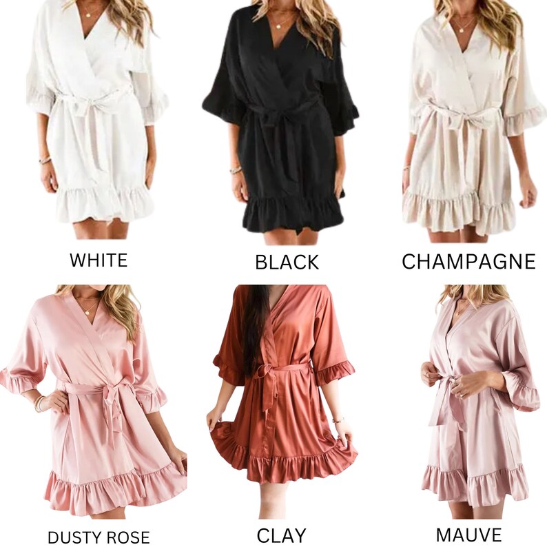 Handmade Personalized Bridesmaid Robes-Bridal Party Robes-Bride Robe-Bridal Robe-Bridesmaid Gifts-Wedding Gifts-Bride Gift For Her-Robe-Gift image 9