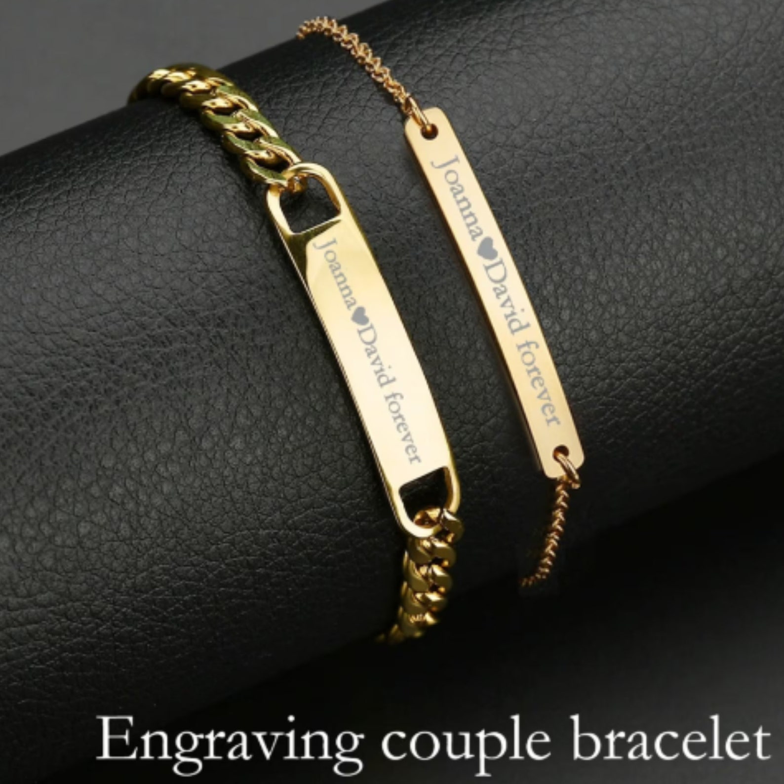 Personalized Couples Bracelet Set from Etsy