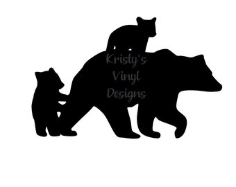 Download Bear With Cubs Svg Etsy
