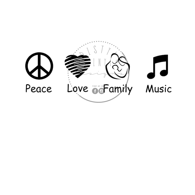 Download Peace Love Family Music SVG Peace SVG Love SVG Music Svg ...
