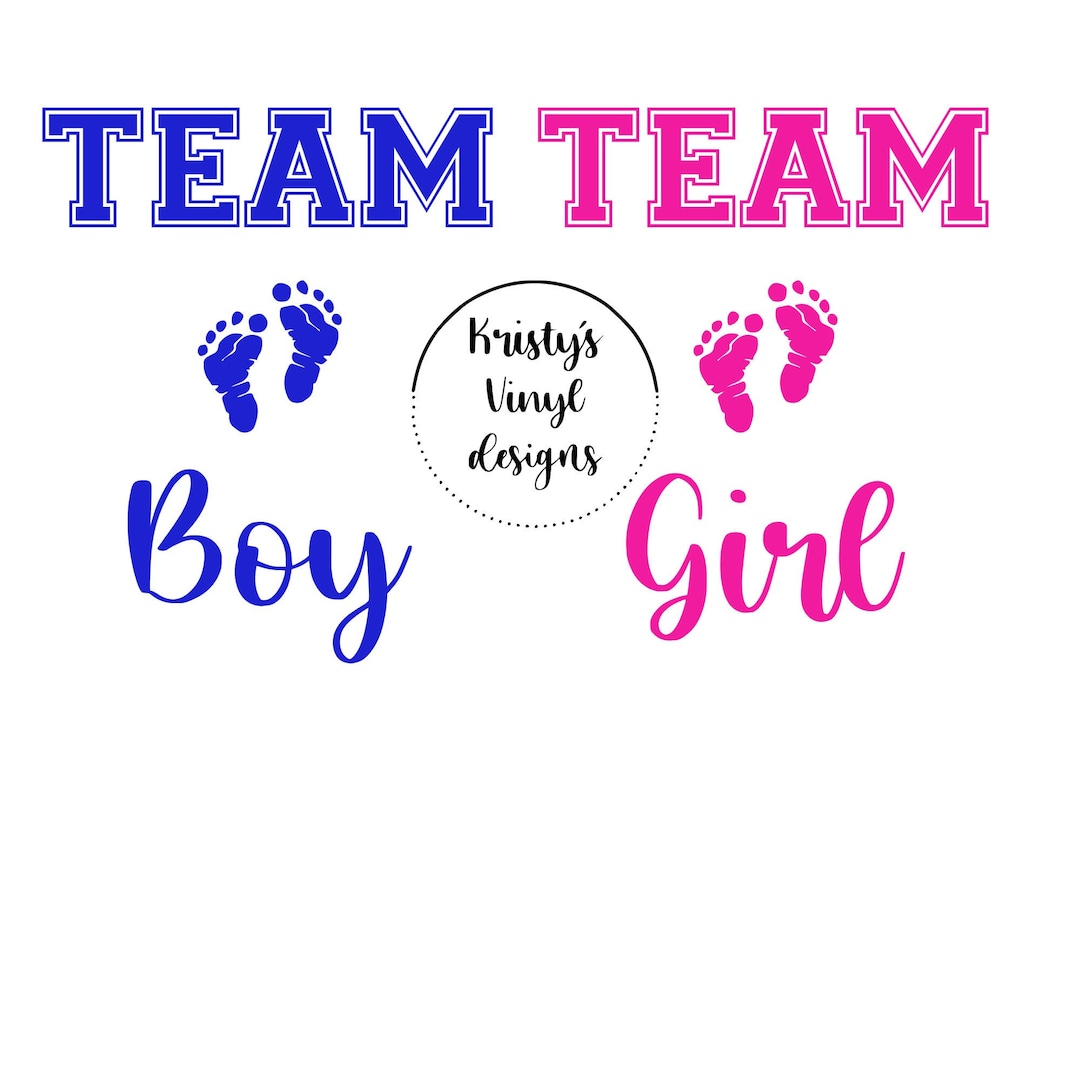 Team Boy or Team Girl Svg / Png / Baby Shower Svg / Pregnancy Announcement Svg / Gender Reveal