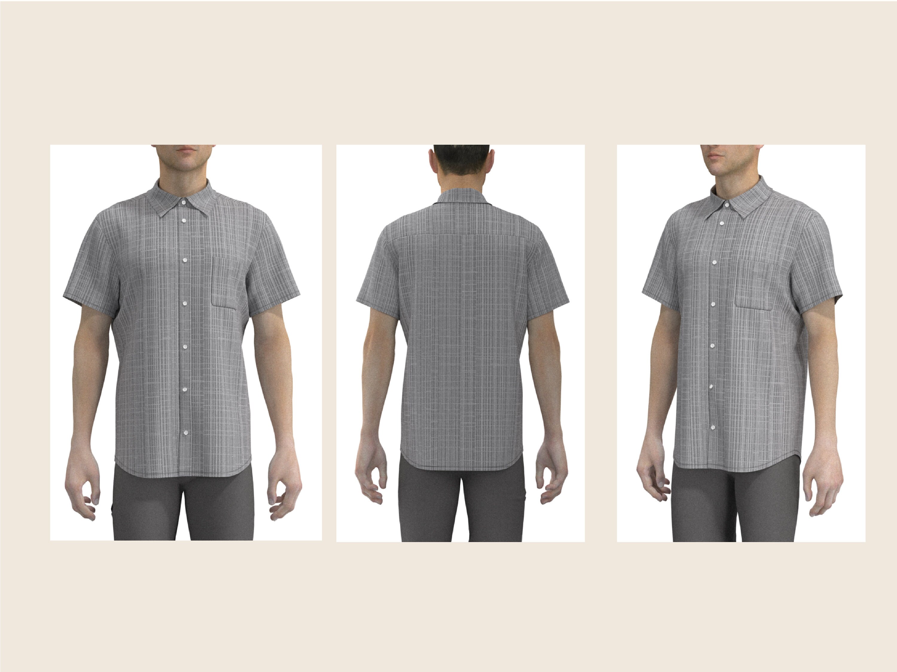 Male Button up Shirt Sewing Pattern PDF XS XXXXL Etsy