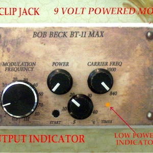 Bob Beck BT-11 MAX  Bio Tuner  W/ Low Power Led/Timer/Adj Carrier/9 V battery powered.