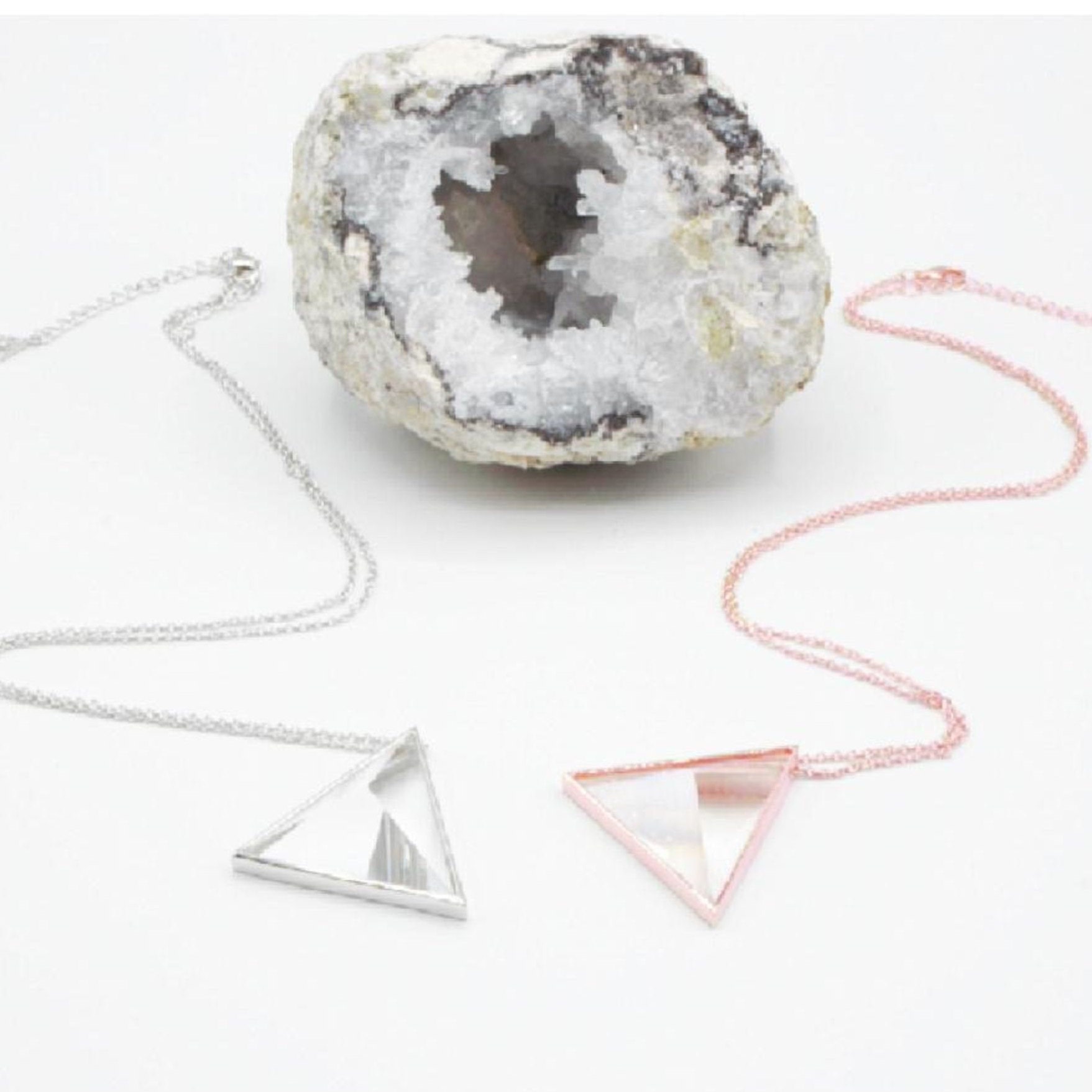 Triangle prism necklace clearance
