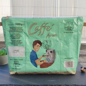 bag coffee packaging, large, upcycling, cosmetic bag, 50s, pastel, packaging, coffee bag, toiletry bag large, vegan, retro, XL