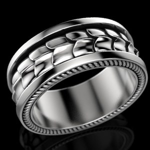 Scales Of The Dragon Men&#39;s Biker Oxidized In 925 Sterling Silver Ring Gothic Band Dragon Style Band Rider Ring Wedding Band Anniversary Gift
