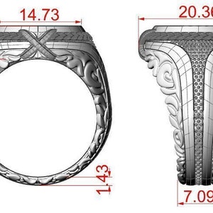 Large Turbine Mens Ring Biker Men's Ring Mens Custom Ring - Etsy