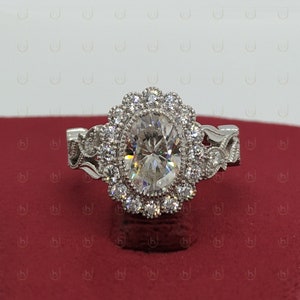 Vintage Art Deco Ring, Milgrain Vintage Engagement Ring, 3.00 Ct Antique Vintage Art Deco Oval Cut Diamond Wedding Rings, Estate Ring