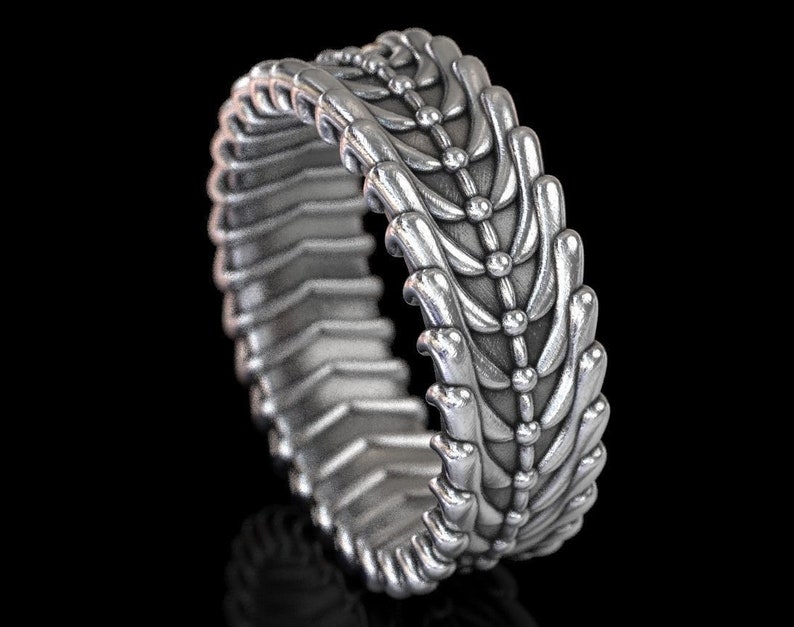 Exclusive Ring For Stylish Wedding Men/'s Biker Oxidized In 925 Sterling Silver Unique Band For Him Anniversary Ring Statement Ring