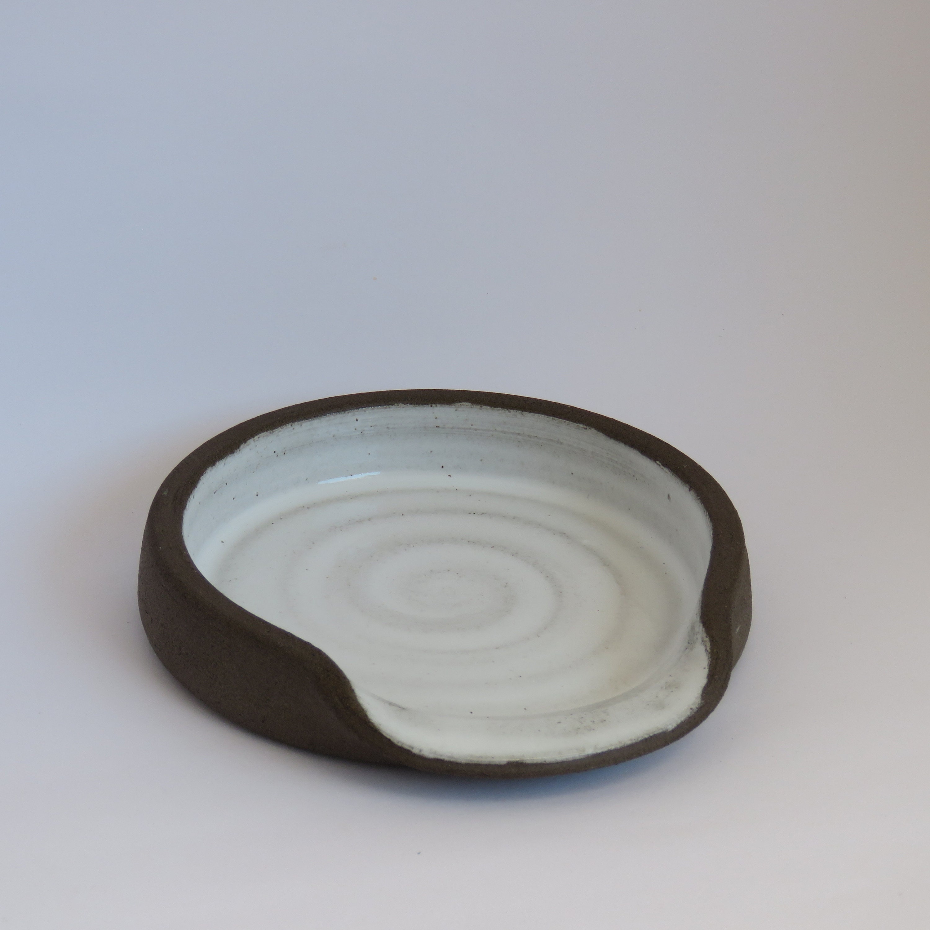 Ceramic Spoon Rest Rustic Spoon Holder Pottery Spoon Dish Etsy