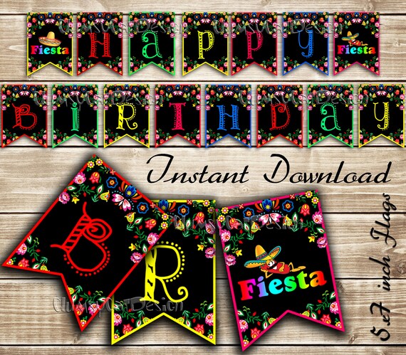 Fiesta Banner Fiesta Printables Fiesta Decoration Fiesta Etsy
