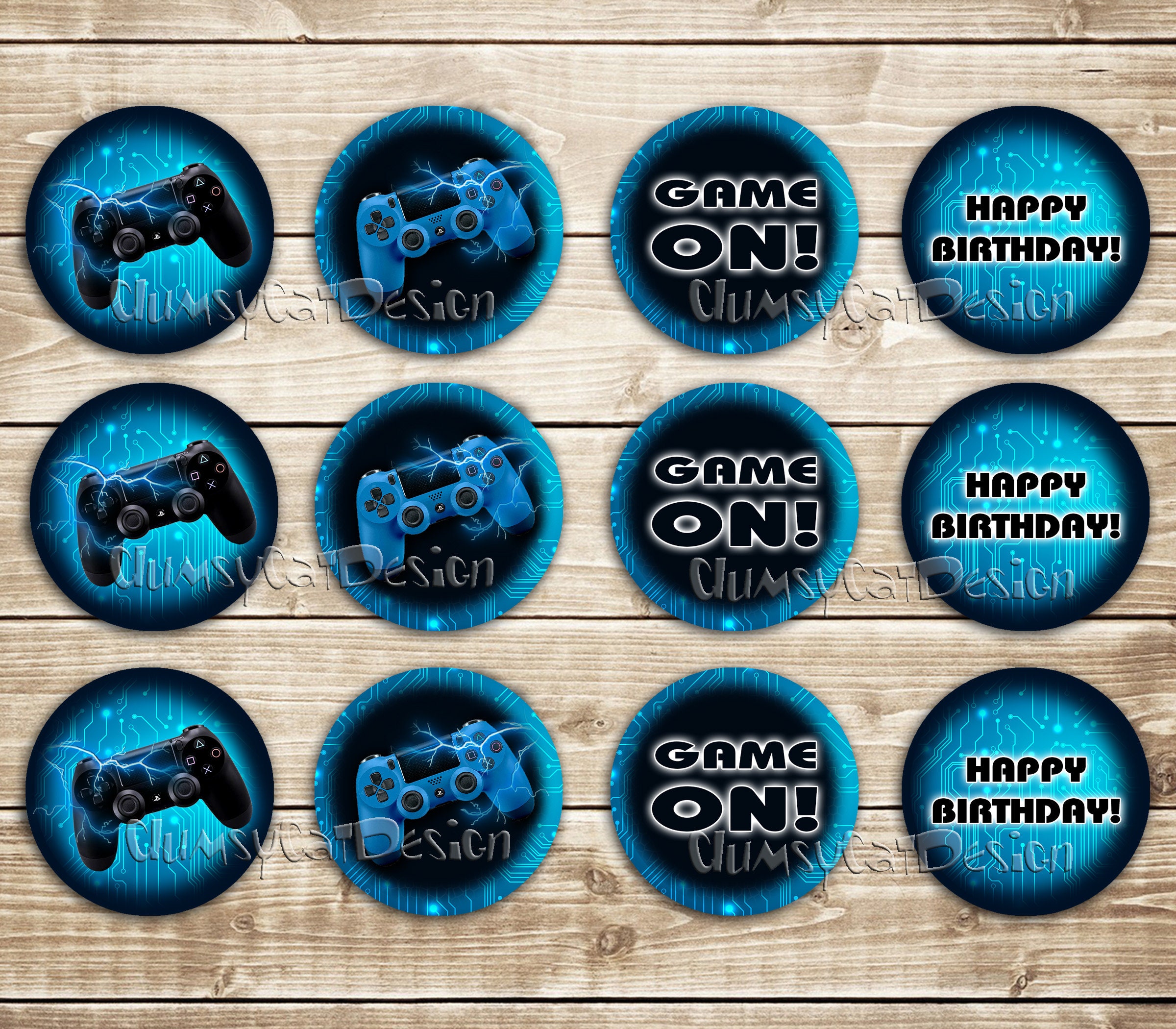 Video Game toppers Video Gamer Party Gamer Topper Label Etsy