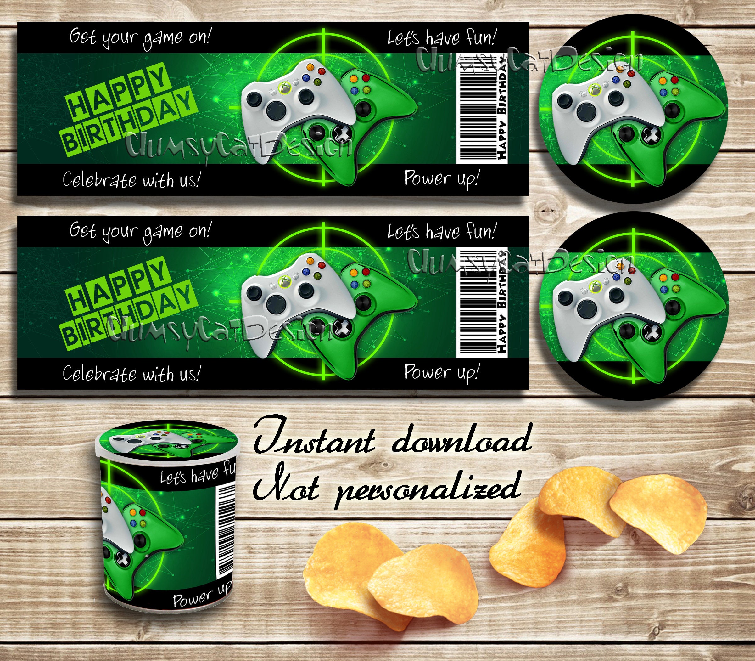 Video Game Wrapper Games Mini Pringles Gamer Topper Game Etsy