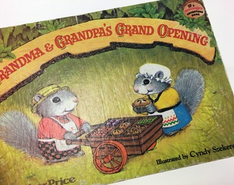 Vintage Fisher Price Woodsey Adventure Book, Grandma & Grandpa&#39;s Grand Opening, #961, In Good Condition