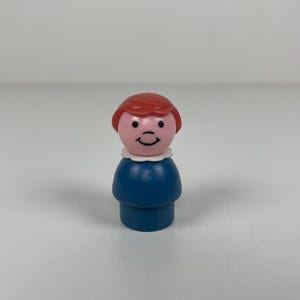Vintage Fisher Price Blue Girl Bob gebeeldhouwde voorkant, in uitstekende staat