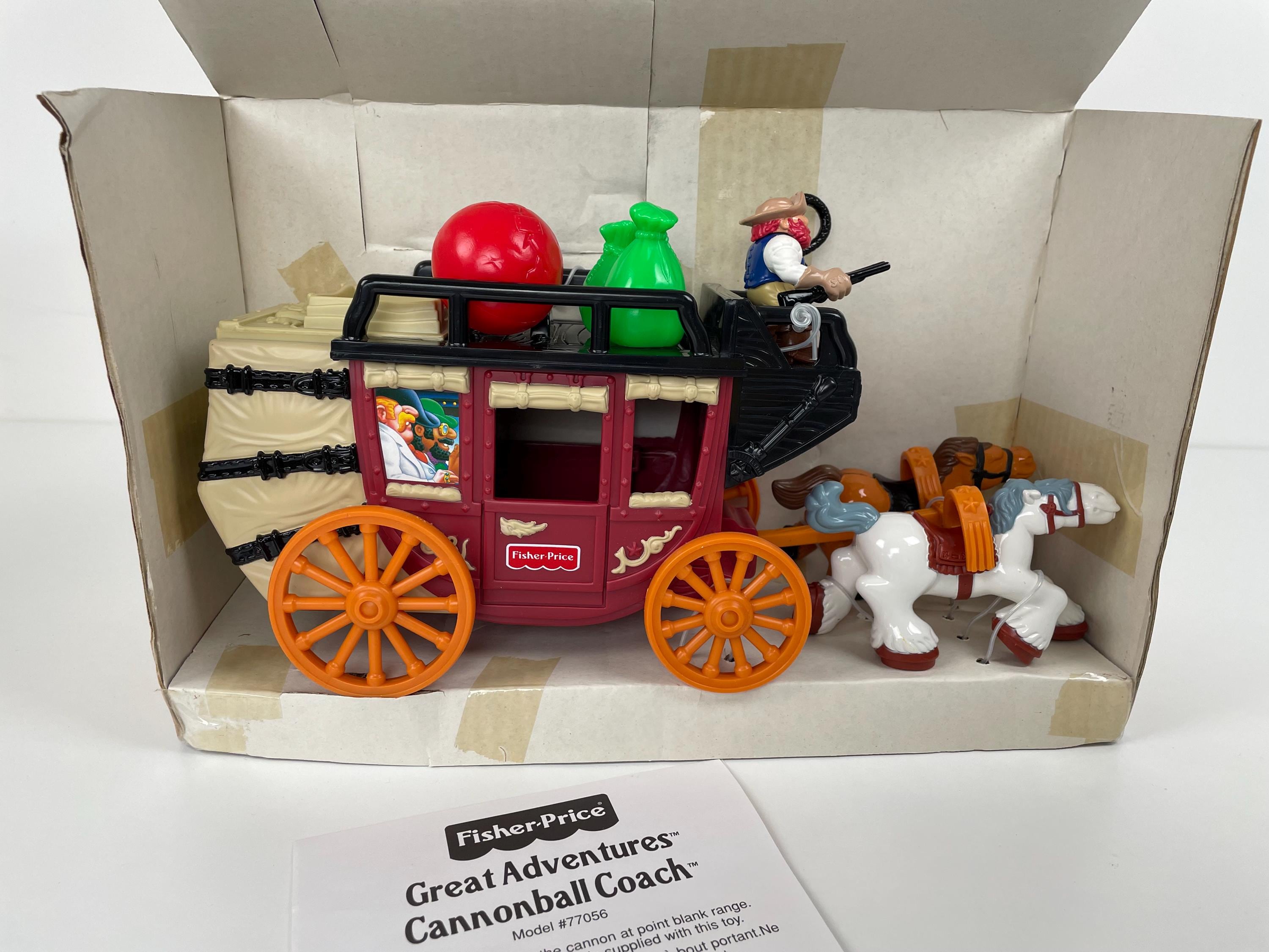 Vintage Fisher Price Great Adventures Cannonball Coach # 77056