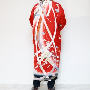 KIMONO Gown Coat upcycled from vintage Japanese Kimono image 5