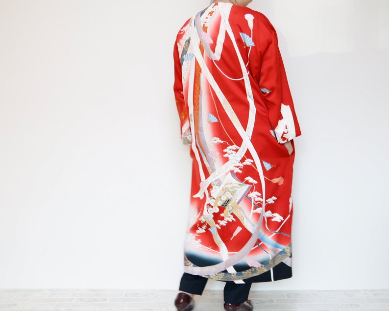 KIMONO Gown Coat upcycled from vintage Japanese Kimono image 1