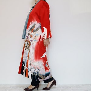 KIMONO Gown Coat upcycled from vintage Japanese Kimono image 9
