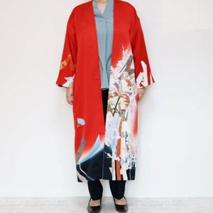 KIMONO Gown Coat upcycled from vintage Japanese Kimono image 6