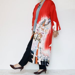 KIMONO Gown Coat upcycled from vintage Japanese Kimono image 7