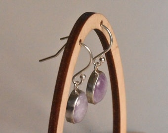 Oval Lavender Amethyst Earrings