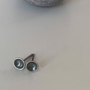 Oxidised Silver Domed Studs Small image 2