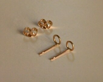Solid 9ct Gold Micro Circle Studs