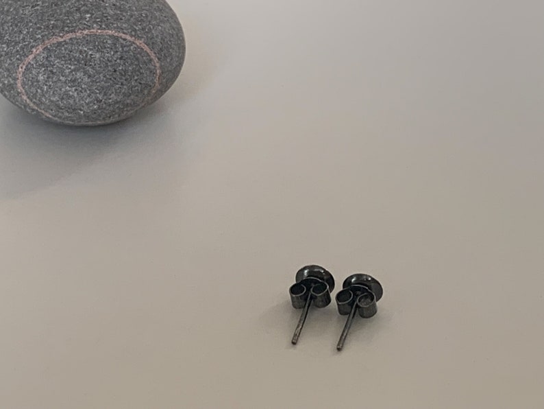 Oxidised Silver Domed Studs Small image 4